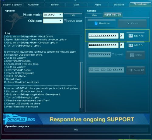 نرم افزار ترمیم سریال گوشی سامسونگ Octoplus